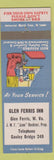 Matchbook Cover - Glen Ferris Inn Glen Ferris WV