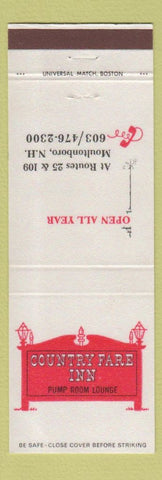 Matchbook Cover - Country Fare Inn Moultonboro NH