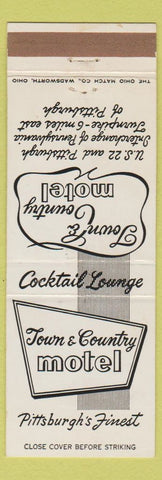 Matchbook Cover - Town and Country Motel Pittsburgh PA