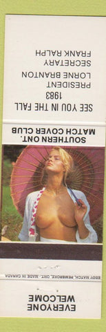 Matchbook Cover - Southern Ontario Match Club ON pinup