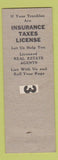 Matchbook Cover - Hoover McCullough Service Hagerstown MD Happy Hunting