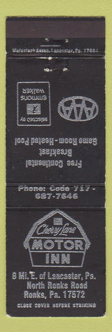 Matchbook Cover - Cherry Lane Motor Inn Ronks PA
