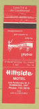 Matchbook Cover - Hillside Motel Pembroke ON