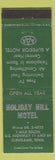 Matchbook Cover - Holiday Hill Motel Cleveland TN