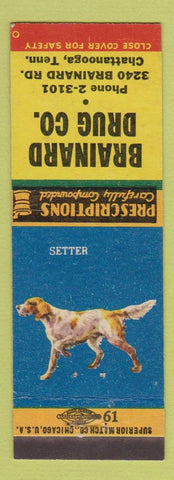 Matchbook Cover - Brainard Drug Chattanooga TN Setter Dog