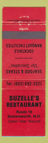 Matchbook Cover - Suzelle's Restaurant Somersworth NH