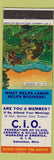 Matchbook Cover - Glass Ceramic Silica Union Columbus OH Defense