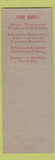 Matchbook Cover - Glass Ceramic Silica Union Columbus OH Defense