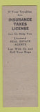 Matchbook Cover - Hoover McCullough Service Hagerstown MD Yankee Clipper