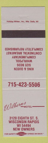 Matchbook Cover - Wilbern's Motel Wisconsin Rapids WI