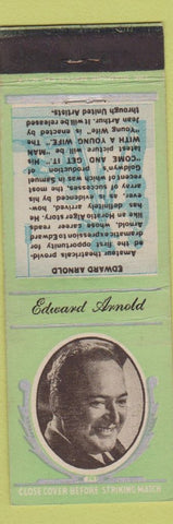Matchbook Cover - Edward Arnold Movie Star Diamond 1930s
