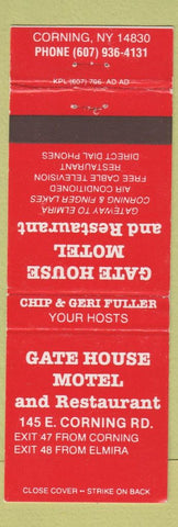 Matchbook Cover - Gate House Motel Restaurant Corning NY