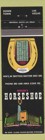 Matchbook Cover - Binion's Horseshoe Casino Las Vegas NV