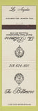 Matchbook Cover - The Biltmore Hotel Los Angeles CA #1