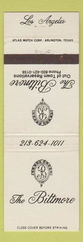 Matchbook Cover - The Biltmore Hotel Los Angeles CA #1