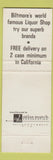 Matchbook Cover - The Biltmore Hotel Los Angeles CA #1