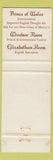 Matchbook Cover - Prince of Wales Sheraton Russell Hotel New York City