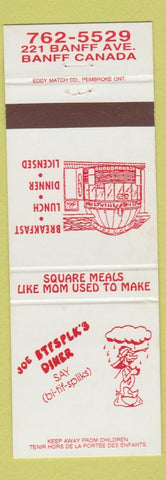 Matchbook Cover - Joe Btfsplk's Diner Banff AB