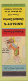 Matchbook Cover - Knisley's Standard oil gas Syracuse IN low phone hillbilly