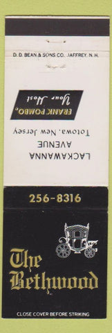 Matchbook Cover - The Bethwood Toptowa NJ