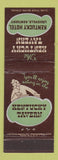 Matchbook Cover - Kentucky Tavern Hotel Louisville KY