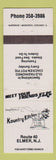 Matchbook Cover - Kountry Kitchen Elmer NJ