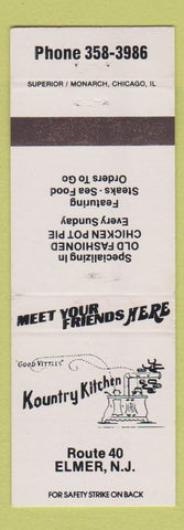 Matchbook Cover - Kountry Kitchen Elmer NJ
