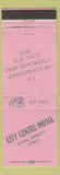 Matchbook Cover - City Centre Motel Elgin OR