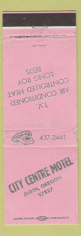 Matchbook Cover - City Centre Motel Elgin OR