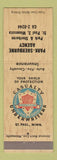 Matchbook Cover - Park Sherburne Insurance St Paul MN