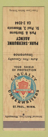 Matchbook Cover - Park Sherburne Insurance St Paul MN