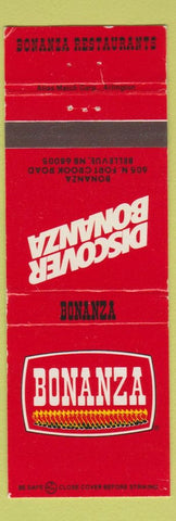 Matchbook Cover - Bonanza Restaurants Bellevue NE