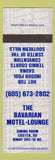 Matchbook Cover - Bavarian Motel Lounge Custer SD