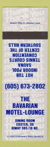 Matchbook Cover - Bavarian Motel Lounge Custer SD