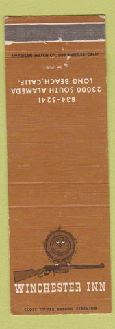Matchbook Cover - Winchester Inn Long Beach CA rifle