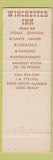 Matchbook Cover - Winchester Inn Long Beach CA rifle