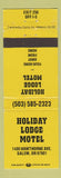 Matchbook Cover - Holiday Lodge Motel Salem OR  yellow