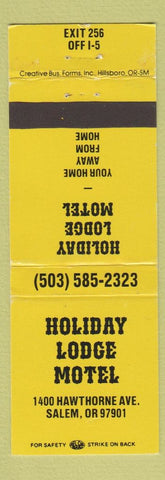 Matchbook Cover - Holiday Lodge Motel Salem OR  yellow