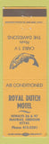 Matchbook Cover - Royal Dutch Motel Madras OR