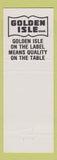 Matchbook Cover - Golden Isle Foods Canned Vegetables