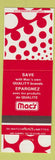 Matchbook Cover - Mac's Brands Canada red