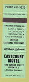 Matchbook Cover - Eastcourt Motel London ON green