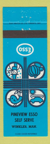 Matchbook Cover - Pineview Esso oil gas Winkler MB blue