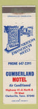 Matchbook Cover - Cumberland Motel Clarksville TN