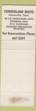 Matchbook Cover - Cumberland Motel Clarksville TN