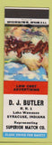 Matchbook Cover - DJ Butler Superior Match Syracuse IN