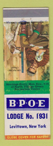 Matchbook Cover - Elks Lodge Levittown NY