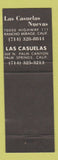 Matchbook Cover - Las Casuelas Nuevas Mexican Restaurant Palm Springs CA
