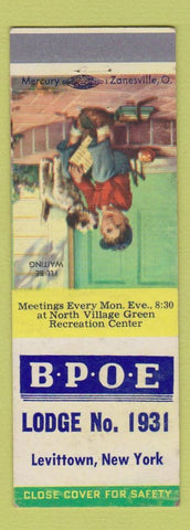 Matchbook Cover - Elks Lodge Levittown NY