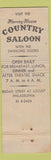 Matchbook Cover - Harvey House Country Saloon Philadelphia PA Broad St